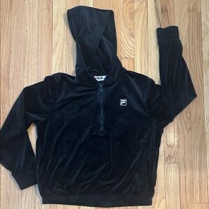 Women's Fila Black Sweatshirt 1/2 zip M